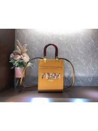 FENDI SUNSHINE SHOPPER leather mini-bag F1620 orange Tl12838Xw85