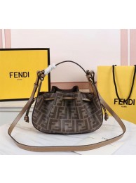 FENDI TOUCH leather bag 8BS059 brown Tl12622jo45