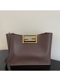 FENDI WAY MEDIUM leather bag 8BH391AAI Dark brown Tl12687bT70