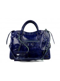 First-class Quality Balenciaga Classic Velo Bags 084332S Dark Blue Tl16248Sf41