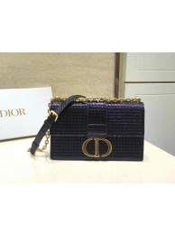 First-class Quality Dior 30 MONTAIGNE SMOOTH CALFSKIN FLAP BAG C9230 black Tl9062VJ28