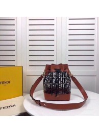 First-class Quality Fendi MON TRESOR leather bag 8BT298A black Tl13077VJ28