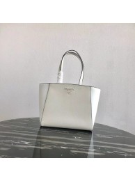 First-class Quality Prada Embleme Saffiano leather bag 1BG288 white Tl6264fm32