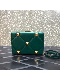 First-class Quality VALENTINO GARAVANI Roman Stud Napa sheepskin leather 0659 green Tl19282VJ28