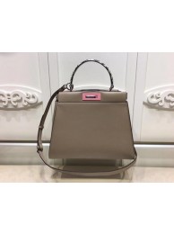 High Quality Fendi Peekaboo Small Bag Calfskin Leather FD26796 Camel Tl13227BH97