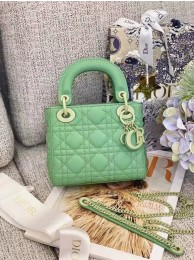 High Quality Imitation Dior Lady Dior Bag Original Sheepskin Leather CD5501 green Tl8941Vu82