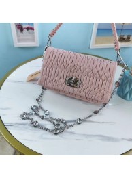 High Quality Imitation miu miu Matelasse Nappa Leather Shoulder Bag 5BP012M pink Tl18581wn47