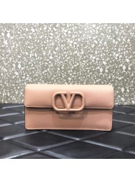 High Quality Imitation VALENTINO GARAVANI Stud Sign Grained Calfskin Shoulder Bag 0093 pink Tl19311wn47