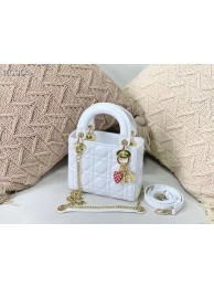 High Quality MINI LADY DIOR BAG Cannage Lambskin M0505OC white Tl8606pR54