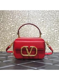 High Quality Replica VALENTINO GARAVANI Rockstud Alcove small grain calf leather 2B0058 red Tl19329aR54