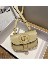 Hot MINI DIOR BOBBY BAG Warm Taupe Box Calfskin S5109U Cream Tl8384io40