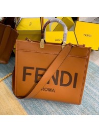 Hot Replica FENDI SUNSHINE MEDIUM brown leather shopper 8BH386A Tl12989wR89