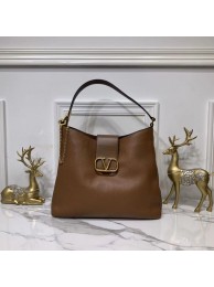 Hot Replica VALENTINO Origianl Palm Leather Bag V5002 Brown Tl19559wR89