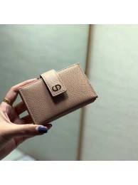 Imitation AAA DIOR 30 MONTAIGNE 5-GUSSET CARD HOLDER Grained Calfskin S2058 light pink Tl9298kf15