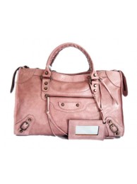 Imitation Balenciaga Cowhide Handbag 084332 Light pink Tl16325EY79