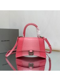 Imitation Balenciaga HOURGLASS SMALL HANDBAG EMBOSSED CALFSKIN 59354 pink Tl15853Ug88