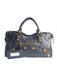 Imitation Balenciaga Lampskin Handbag 084328B Navy blue Tl16196sJ18