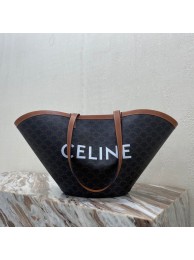 Imitation Celine MEDIUM COUFFIN BAG IN TRIOMPHE CANVAS CELINE PRINT 196262 black Tl4752Dl40