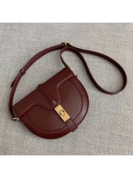 Imitation CELINE SMALL BESACE 16 BAG IN SATINATED CALFSKIN CROSS BODY 188013 BURGUNDY Tl4960Nj42