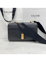 Imitation Celine TEEN SOFT 16 IN SMOOTH CALFSKIN 196853 black Tl4743AI36