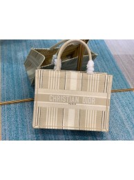 Imitation DIOR BOOK TOTE Beige Stripes Embroidery M1287Z Tl8754ye39