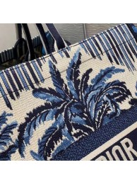 Imitation DIOR BOOK TOTE Blue Dior Palms Embroidery M1286 Tl8783Tm92