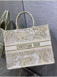 Imitation DIOR BOOK TOTE Embroidery C1286-8 cream Tl8389ye39