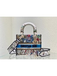 Imitation Dior MEDIUM LADY D-LITE BAG Embroidered M0565-12 Tl8225QN34