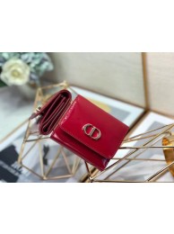 Imitation Dior MEDIUM RED 30 MONTAIGNE LOTUS PATENT CALFSKIN WALLET S2057 Tl9309lH78