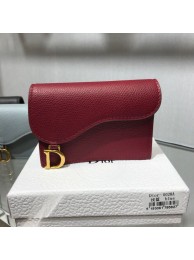 Imitation DIOR OBLIQUE 5-POCKET CARD HOLDER M928 Dark Red Tl9283Ug88