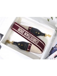 Imitation Dior Oblique Embroidered Velvet SHOULDER STRAP S8540CWVF-4 Burgundy Tl8907SU58