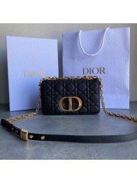 Imitation Dior SMALL DIOR CARO BAG Black Soft Cannage Calfskin M9241 Tl8797Oz49