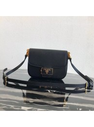 Imitation Fashion Prada Embleme Saffiano leather bag 1BD217 black Tl6304kd19