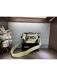 Imitation FENDI Braided Straw Bag F6535 black Tl12803Xr29