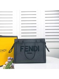 Imitation FENDI canvas bag F6501 dark gray Tl12970QN34