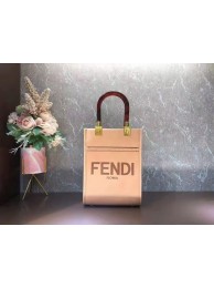 Imitation FENDI MINI SUNSHINE SHOPPER leather mini-bag 8BS051ABV pink Tl12843RC38