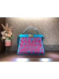 Imitation FENDI PEEKABOO ICONIC ESSENTIALLY leather bag F1516 blue Tl12910zn33