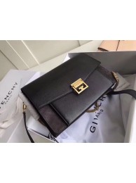 Imitation GIVENCHY GV3 medium leather shoulder bag 9741 black Tl18278Xr29