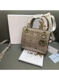 Imitation MINI LADY DIOR BAG Strass Cannage Satin M0500P gray Tl8098RC38