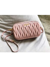 Imitation miu miu Matelasse Nappa Leather Shoulder Bag 5BH539A pink Tl18609ye39