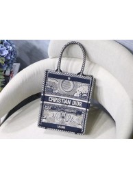 Imitation MOON VERTICAL DIOR BOOK TOTE TAROT EMBROIDERED CANVAS BAG M1272Z-3 Tl9132Dl40