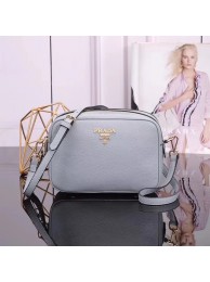 Imitation Prada Calfskin Leather Shoulder Bag 1BH082 Light blue Tl6577Dl40