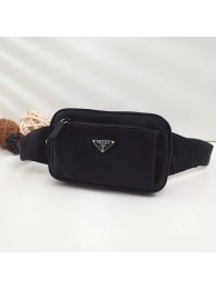 Imitation Prada Nylon and leather belt bag VA0977 black Tl6524Fo38