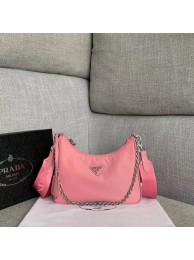 Imitation Prada Re-Edition 2005 nylon shoulder bag 1BH204 pink Tl6199ye39