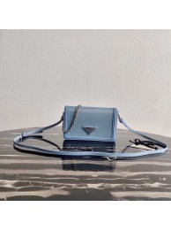 Imitation Prada Saffiano leather shoulder bag 2BP019 blue Tl6039SU87