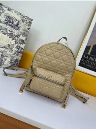 Imitation SMALL DIOR BACKPACK Cannage Lambskin M9222U Beige Tl8553Ug88