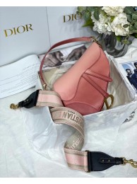 Imitation Top DIOR SADDLE BAG Gradient Calfskin M0446C Pink &Shoulder strap Tl8597tr16