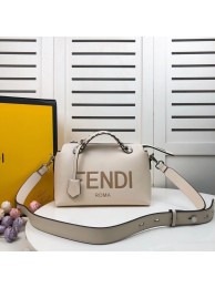 Imitation Top FENDI MEDIUM BY THE WAY leather Boston bag 8BL146A beige Tl12977tr16