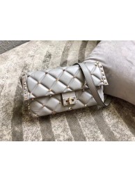 Imitation VALENTINO Candystud leather cross-body bag 9741 grey Tl19738Xr29