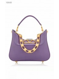 Imitation VALENTINO GARAVANI Loco Calf leather bag V2028 purple Tl19270KV93